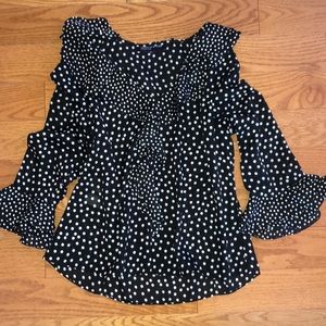 Polka dotted feminine blouse